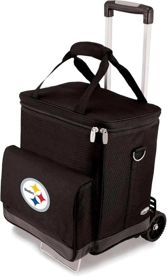 Detalle de Picnic Time NFL Cellar 6-Bottle Wine Carrier & Cooler Tote with Trolley (Unisex-Adult)