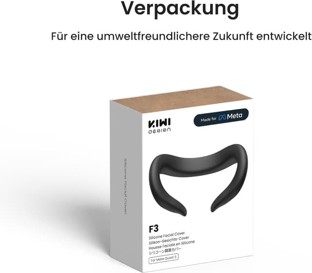 Thumbnail 6 de KIWI design F3 Silikon-Facial-Interface für Meta Quest 3 (schweißabweisendes Face Cover) – nicht für Quest 3S