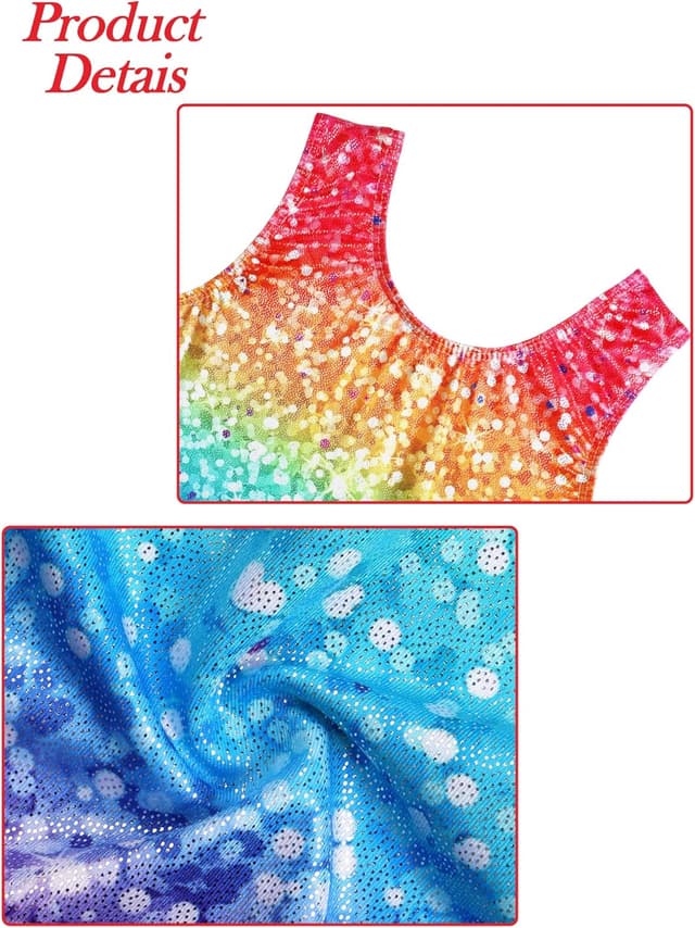 Detalle 2 de ZNYUNE Farbverlauf Gymnastikanzug für Kinder