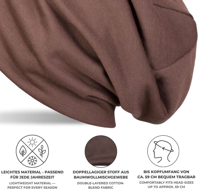 Thumbnail 4 de styleBREAKER 04024018 Gorro caído ligero 26 cm