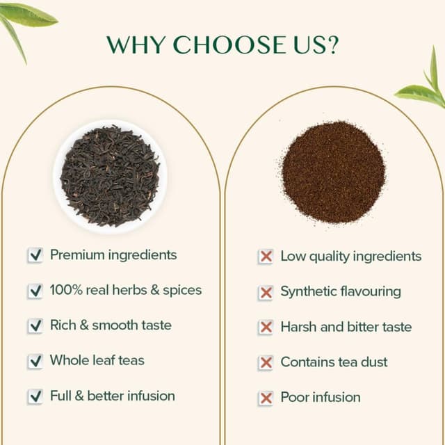 Detalle 2 de VAHDAM English Breakfast Schwarztee lose (340 g) – kräftig, malzig und reichhaltig für heiße oder kalte Zubereitung