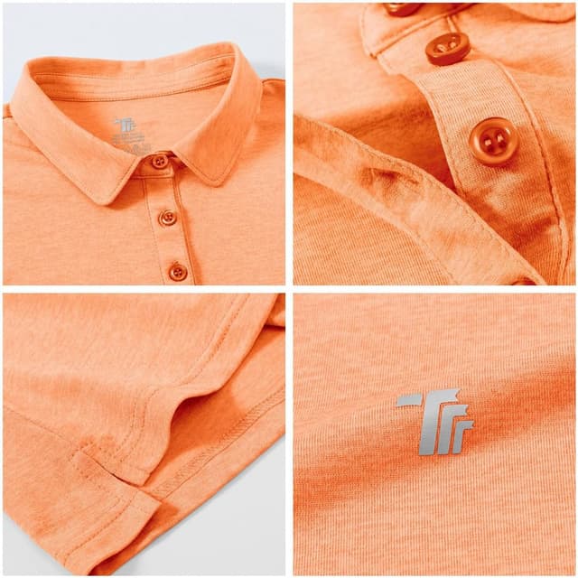 Detalle de YSENTO Damen Golf Poloshirt Kurzarm – schnelltrocknend, atmungsaktiv & UPF 30+