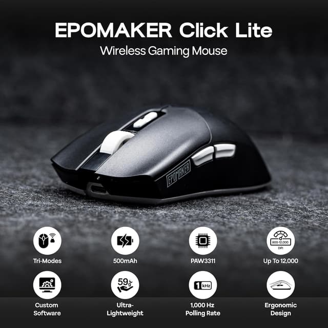 Thumbnail 1 de EPOMAKER Click Lite Wireless Mouse 500mAh