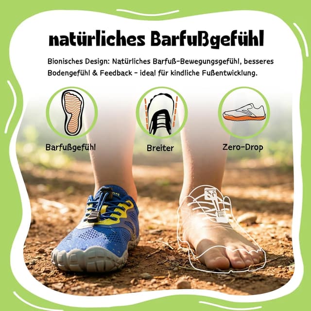 Detalle de IceUnicorn Kinder Barfußschuhe – leichte Aqua-/Badeschuhe mit dünner Sohle