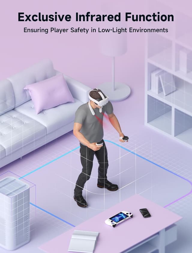 Detalle de JSAUX 10,000mAh battery pack for Oculus Quest 3/Quest 2 with infrared function