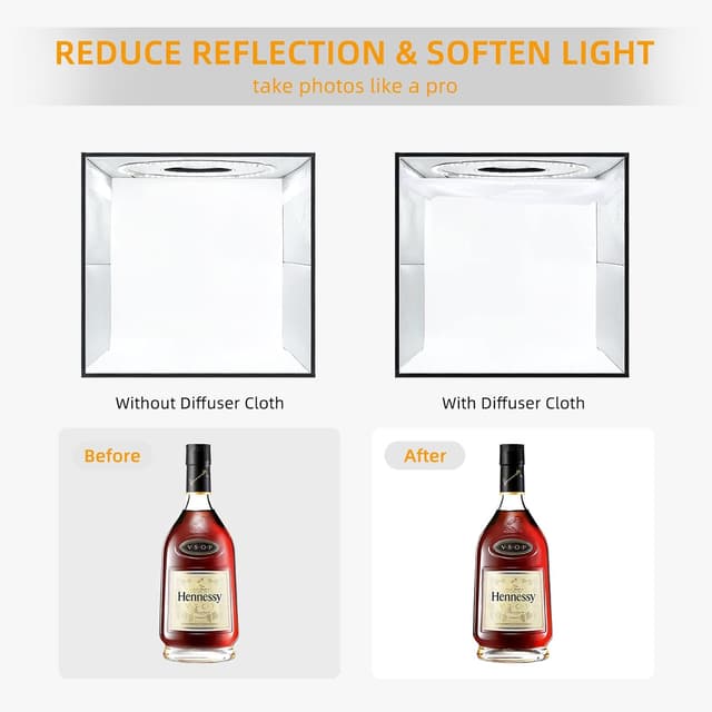 Detalle de Lightdow Light Box Photography 30cm LED kit