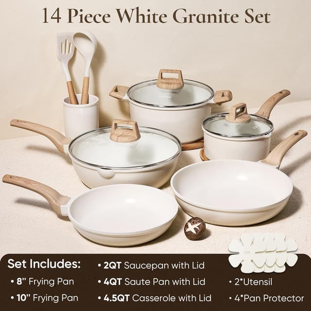 Detalle 2 de CAROTE 14-Pc Nonstick Pots and Pans Set