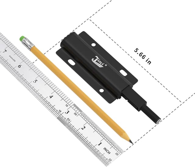 Thumbnail 6 de Jiayi Apertura a pressione Push to Open con chiusura magnetica, 2 pezzi Push Pull per ante (alluminio, installazione adesiva)
