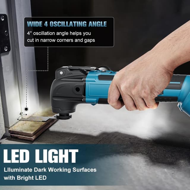 Thumbnail 6 de GGiking Akku Oszillationswerkzeug 18V Multifunktionswerkzeug