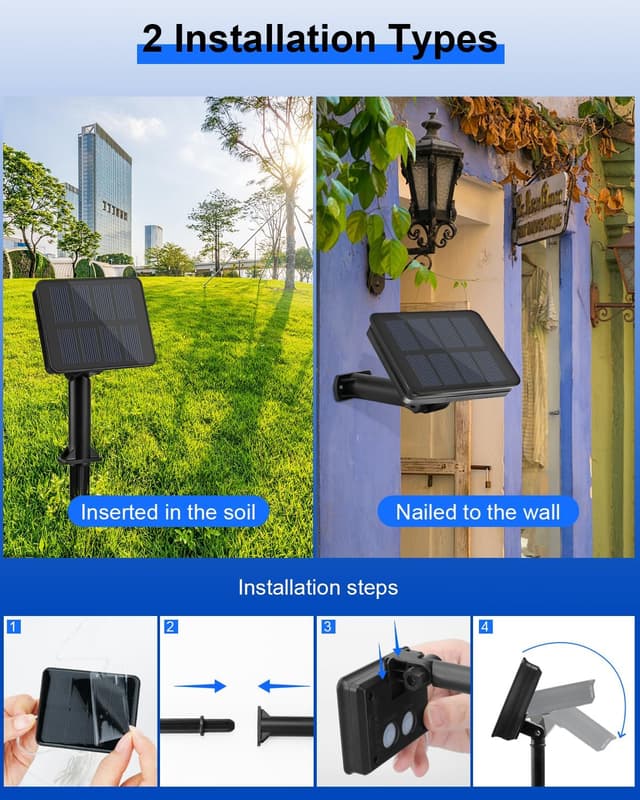 Detalle de Dalugo solar string lights 120 LED 12m