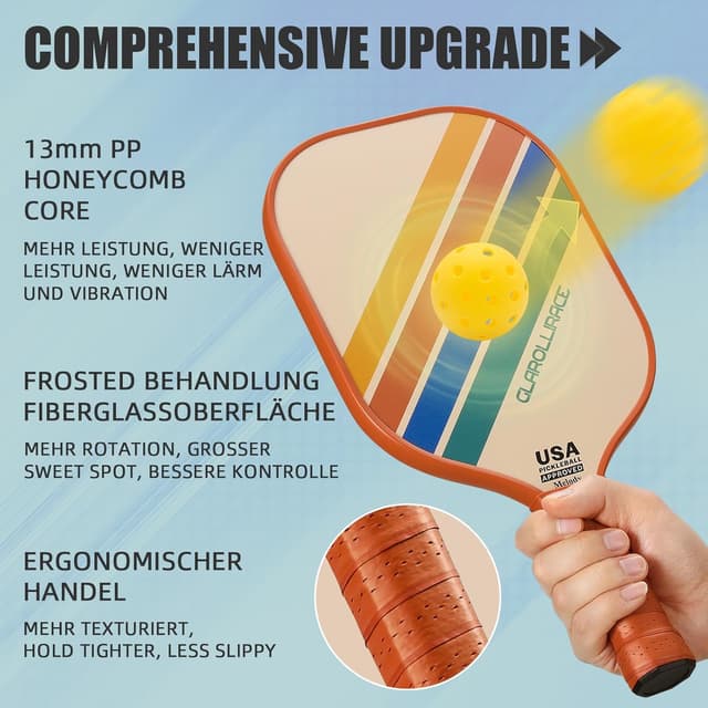 Thumbnail 1 de Glarollirace juego de 2 palas de pickleball