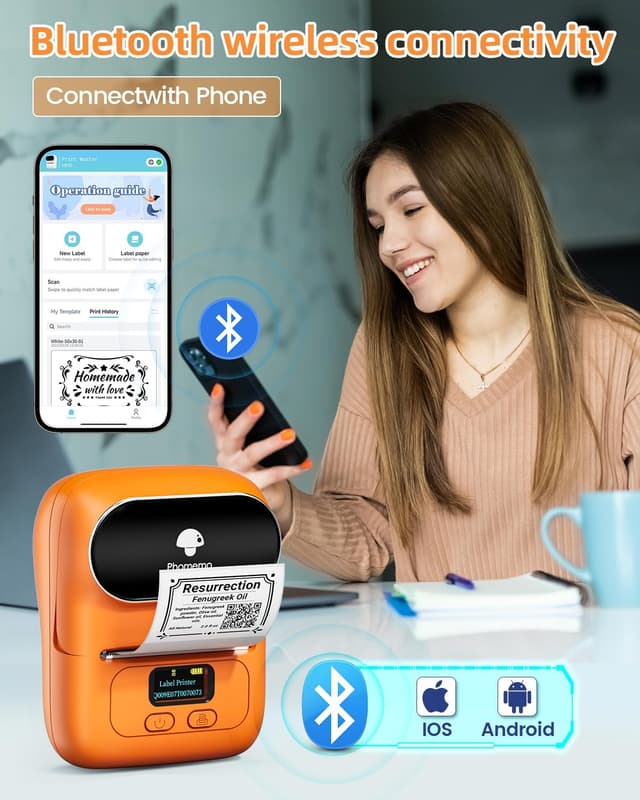 Thumbnail 4 de Phomemo M110 imprimante d'étiquettes 1500 mAh 🖨