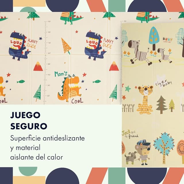 Detalle 1 de Babify Alfombra de Juegos Dino, tapete XPE impermeable
