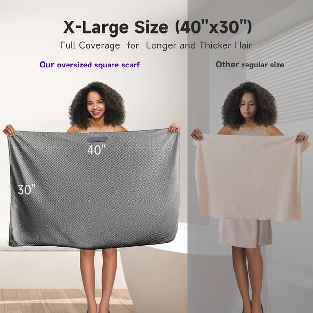 Thumbnail 4 de Umisleep Extra Large Microfiber Hair Towel 40x30