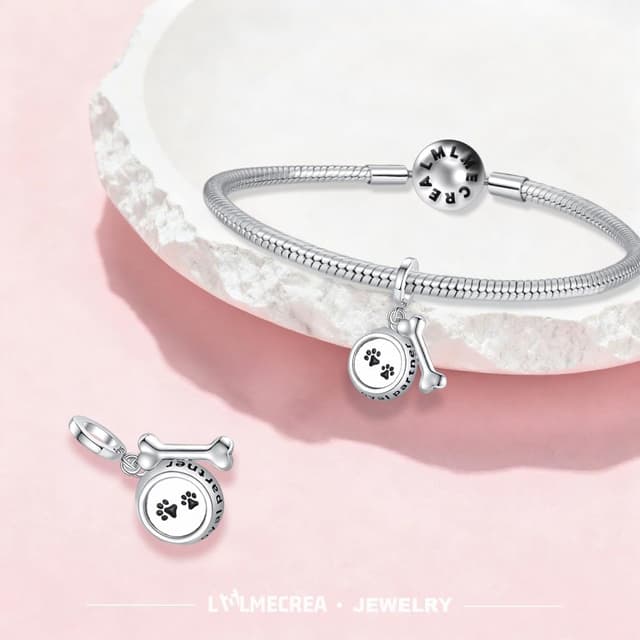 Detalle 2 de LMLMECREA Charms Anhänger aus 925 Silber