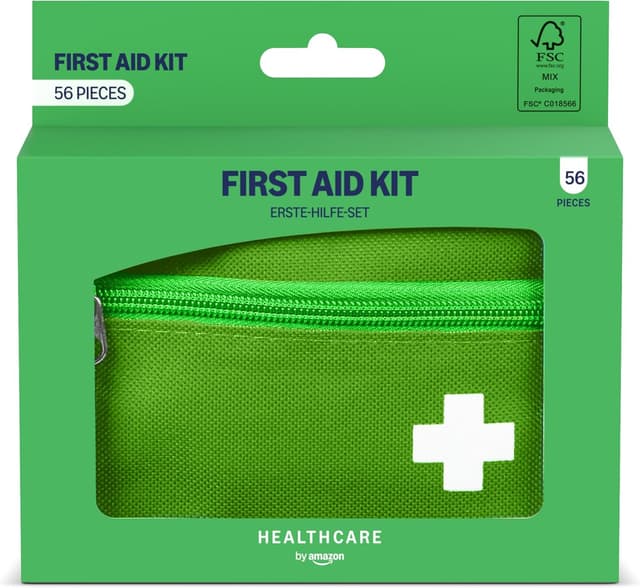 Detalle de Healthcare by Amazon first aid kit 56 pieces