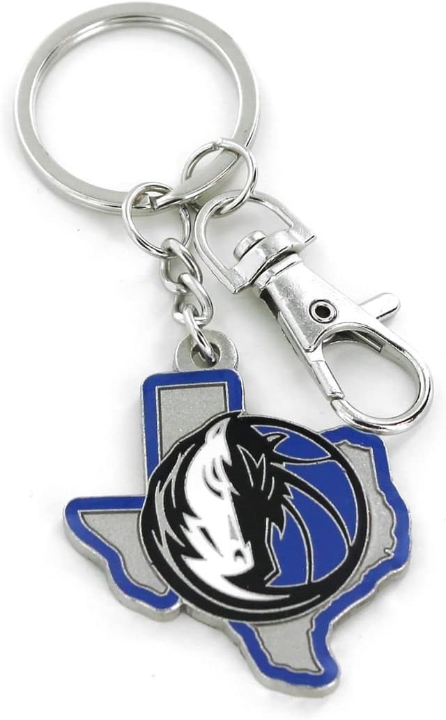 Detalle de NBA Heavyweight Home State Design Keychain — Durable Metal Clip & Split Ring for Keys, Bags, and Purses