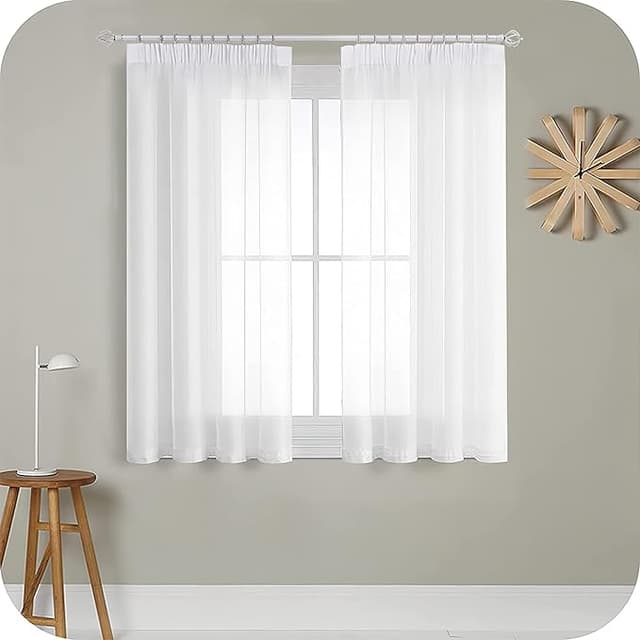 Imagen de MRTREES Cortinas Translucidas Fruncidas para Dormitorio 🌟 en OfertitasTOP
