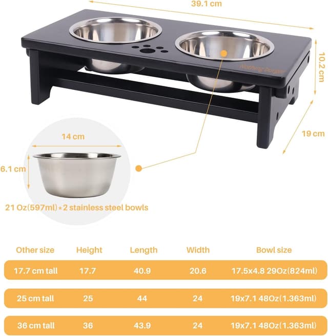 Detalle de Nothing Burger Raised Dog Bowls for Small Dogs