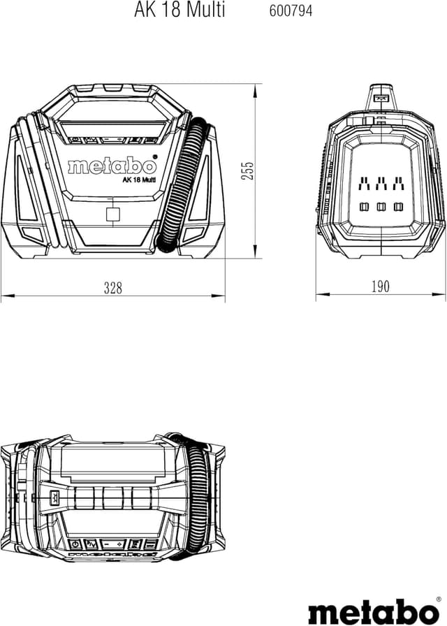 Detalle 2 de Metabo 600794850 compresseur d’air