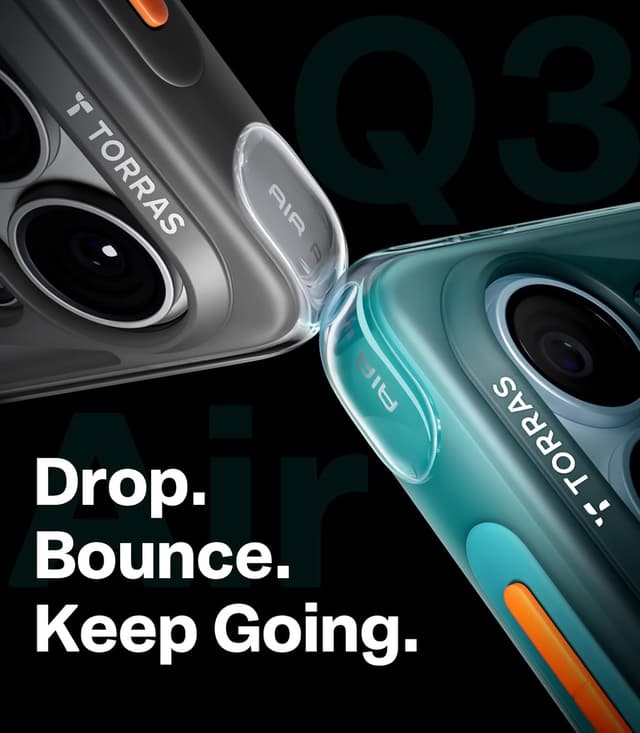 Detalle 2 de TORRAS 360° Ostand Q3 Air case for Samsung Galaxy S26 Ultra – MagSafe magnetic, airbag shockproof protection, rotating stand