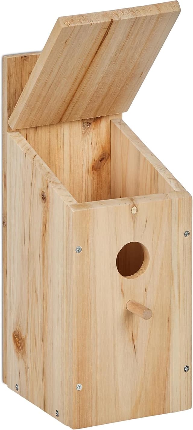 Thumbnail 6 de Nichoir d’extérieur pour oiseaux à assembler Relaxdays – trou d’envol de 32 mm