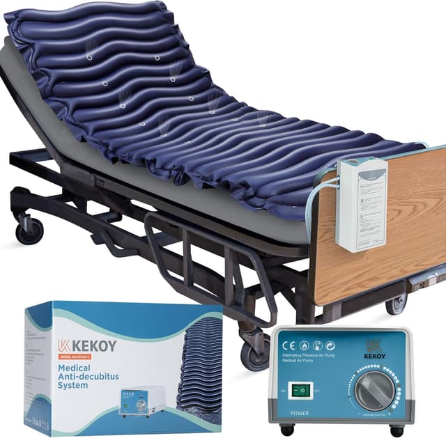 Detalle de Matelas anti-escarres à pression alternée Kekoy 190 x 90 cm (pompe silencieuse, micro-évets, imperméable)