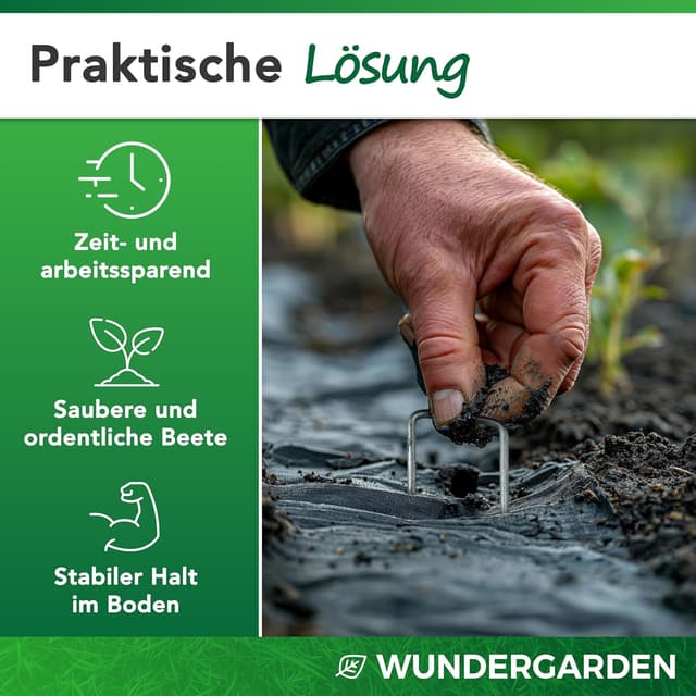 Detalle 1 de WUNDERGARDEN Erdanker 150x25 mm für Unkrautvlies