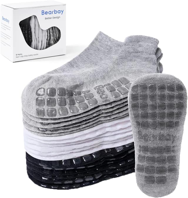 Thumbnail 6 de Bearbay Baby Non Slip Ankle Socks 9 Pairs