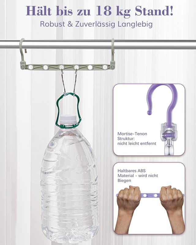 Thumbnail 6 de Latoxcaa Magic Hangers Kleiderbügel-Organizer (8 Stück) mit 360° Drehhaken, 6 Löchern & Platzspar-Design