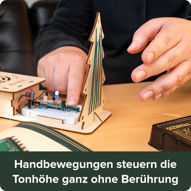 Detalle 1 de FRANZIS 67242 „Magische Klänge“: Theremin-Bausatz zum Berührungslosen Musizieren