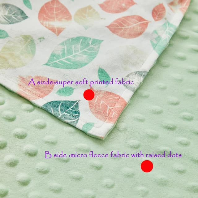 Detalle 2 de JHCHMX Leaf baby blanket 75x100cm