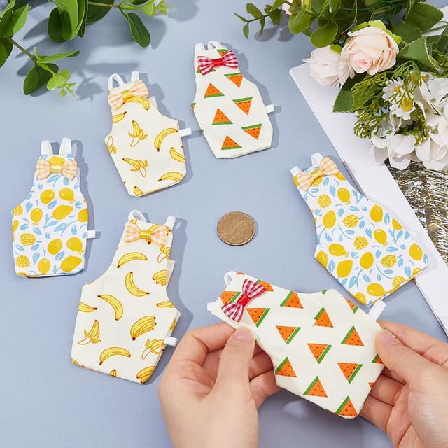 Detalle de SUPERFINDINGS 6-pack reusable bird diapers for parrots & cockatiels (washable waterproof nappy) – S-M