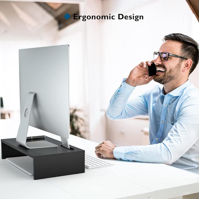 Thumbnail 5 de BONTEC Wood Monitor Stand Riser 420mm