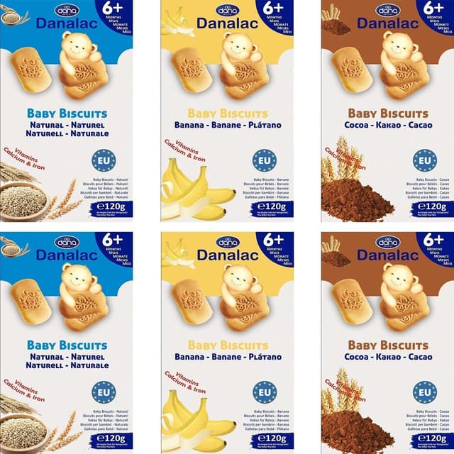 Imagen de DANALAC Galletas bebé paquete 6 x 120 g 🍪 en OfertitasTOP