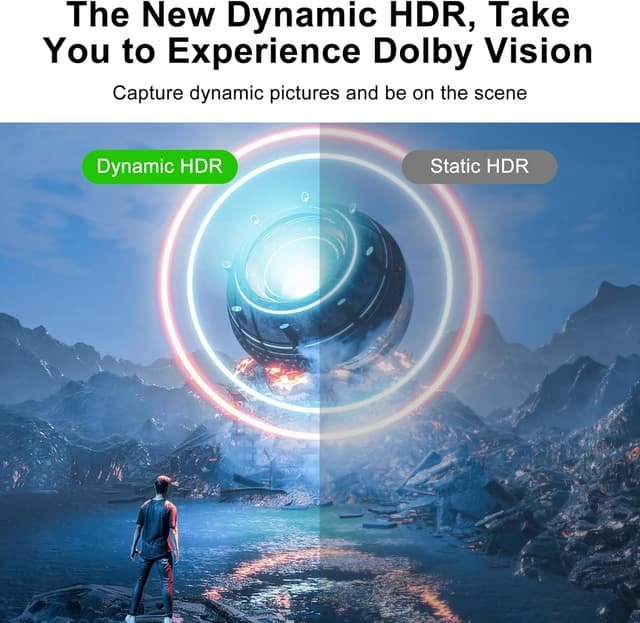 Detalle de Thsucords Ultradünne HDMI 2.1 Kabel (8K/4K, 3 m) – 4K@120Hz & 8K@60Hz, 48 Gbps