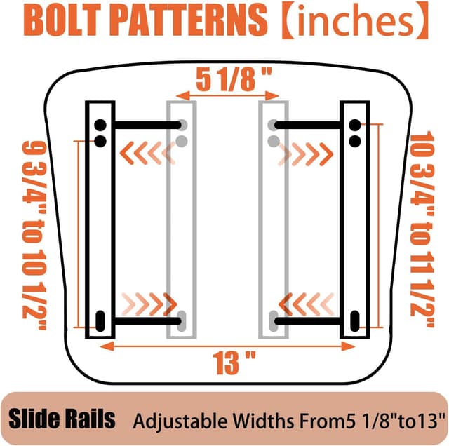 Thumbnail 2 de SEATIN Universal Forklift Seat 6" Slide