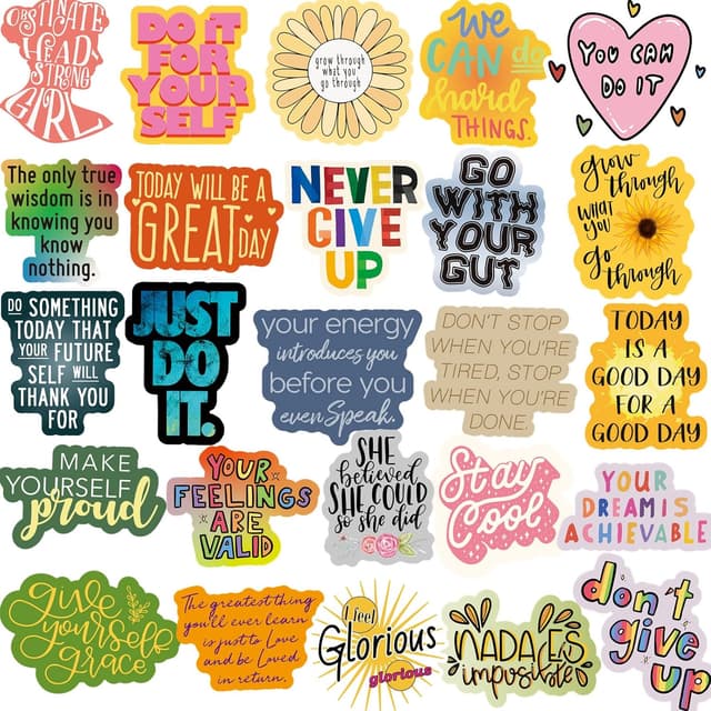 Detalle 2 de 300PCS Motivational Words Stickers for Adults ๐ท