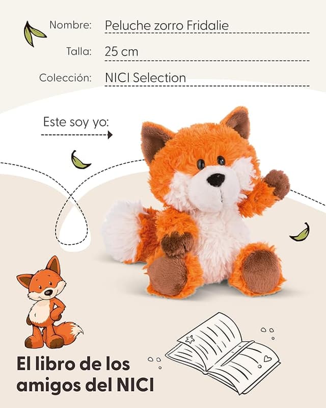 Thumbnail 4 de Nici peluche zorro Fridalie 25cm naranja: juguete suave para abrazar