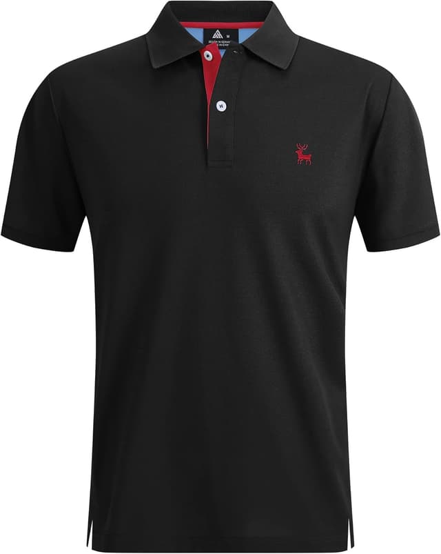Detalle de SwissWell Herren Kurzarm-Poloshirt atmungsaktives Golf-T-Shirt für Sommer und Business