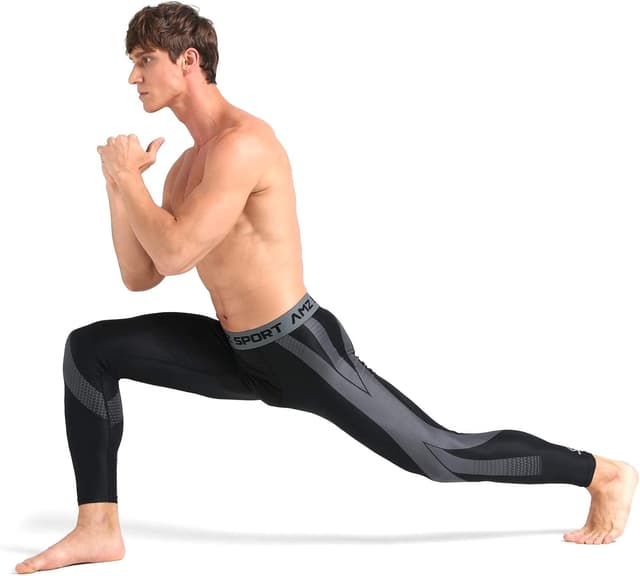 Detalle de AMZSPORT Leggings Compression Cool Dry – collants de gym à séchage rapide