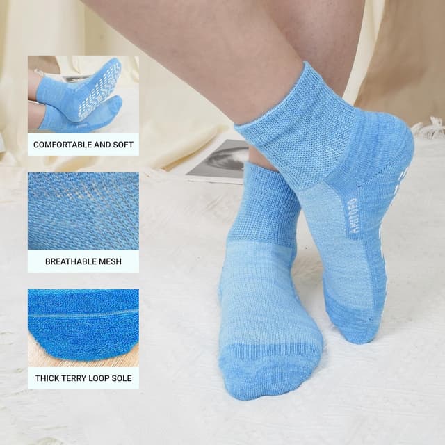 Detalle 1 de LOFIR Diabetic Socks Bamboo non-slip 6–14, 4 pairs