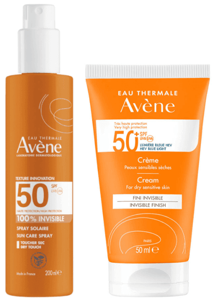 Detalle de Avène Solar SPF50+ Spray 200 ml + Crema 50 ml ☀
