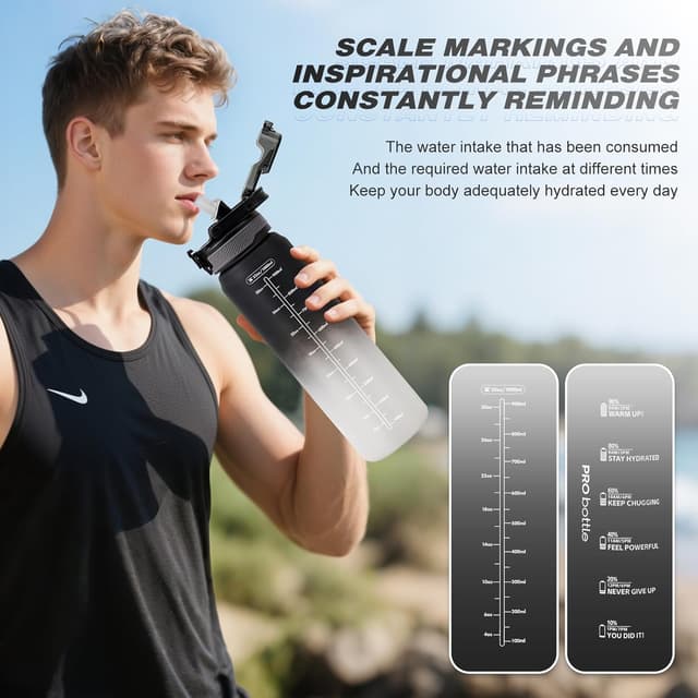 Detalle 2 de SEASEVEN Sports 1L water bottle with straw 🚰