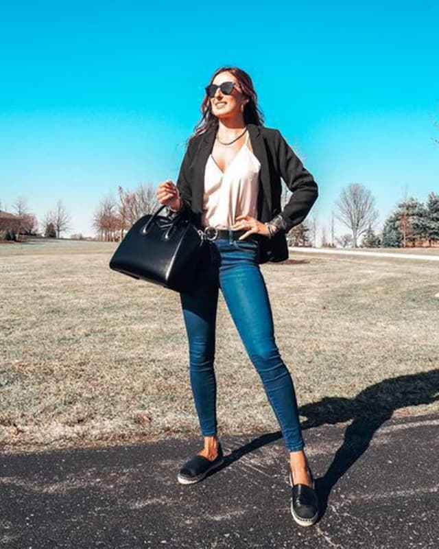 Thumbnail 4 de LookbookStore Notched Lapel Blazer Jacket 1‑Button