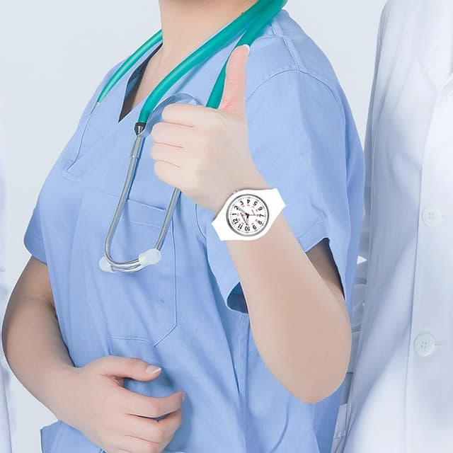 Thumbnail 6 de PINDOWS Analoge Quarzarmbanduhr mit Silikonband für Damen – wasserfest, leuchtendes Zifferblatt