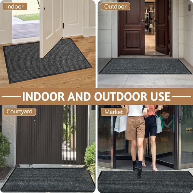 Thumbnail 6 de 100pointONE Front Door Mat for Outside Entrance (120" x 36") — low profile, non-slip scraper mat
