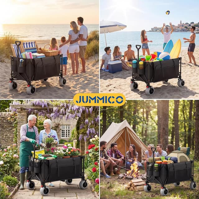 Thumbnail 6 de JUMMICO Chariot Pliable Tout Terrain 200L
