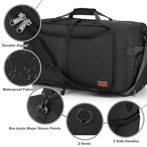 Detalle de VS VOGSHOW Vogshow 120L bolsa de viaje plegable grande impermeable con compartimento para zapatos