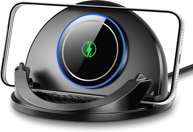 Detalle de Beeasy Wireless Car Charger Dashboard 15W (with Cooling Fan) Qi phone holder